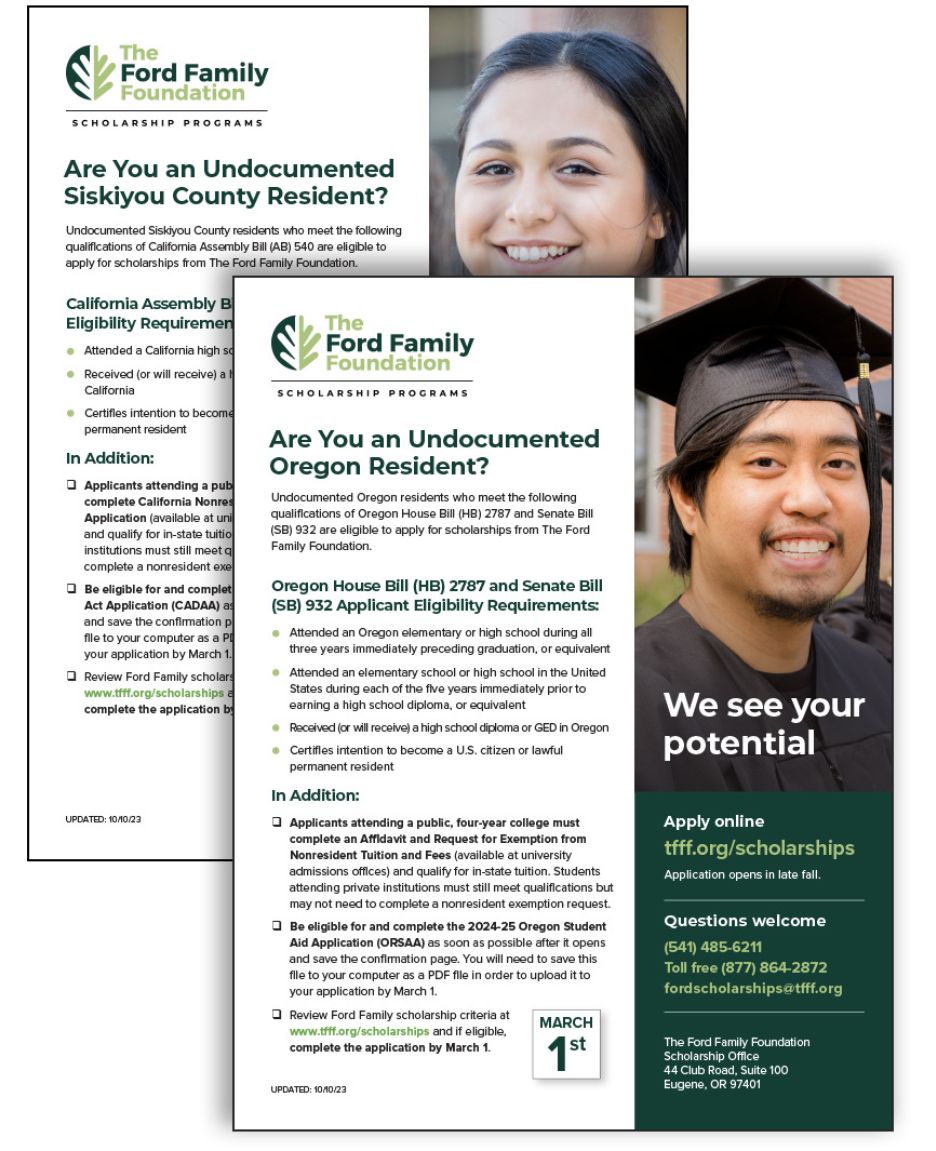 Undocumented Student Information Sheets